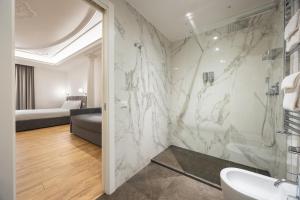 a bathroom with a shower and a sink at SM Vatican Relais B&B in Rome