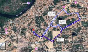 バヘイリーニャスにあるCasa do ViajanteBrの高速道路改良案地図