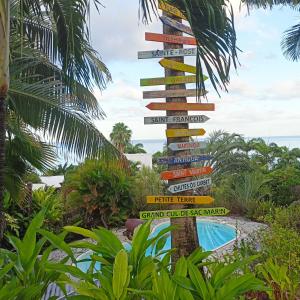 Bazén v ubytování Villa Fleurs d'Air en côte sous le vent nebo v jeho okolí