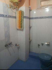 a bathroom with a shower with a toilet at Harmony Homestay in Solan +15 photos