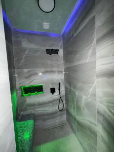 bagno con doccia e TV a parete di Aura Spa Herne Premium a Herne Altre 10 foto
