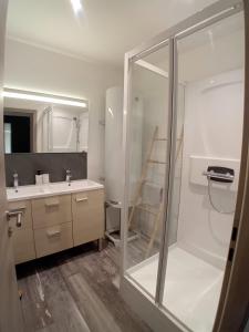 Koupelna v ubytování Au bien-hêtre