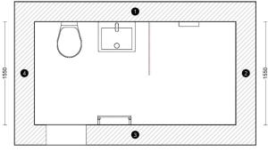 een plattegrond van een huis met diagrammen bij FeWo Höhwald in Niederdorla