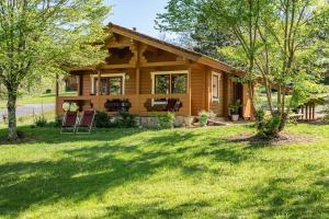 Zahrada ubytování Chalet 16 pâquerette