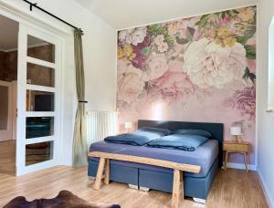 Postel nebo postele na pokoji v ubytování Villa am Wall - Altstadt City