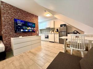 Nhà bếp/bếp nhỏ tại Apartment im Stadtzentrum mit W-LAN Home Sweet Home