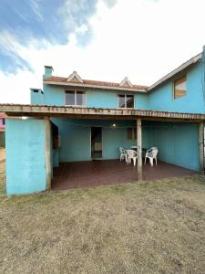 Bygningen som feriehuset ligger i