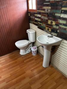 Koupelna v ubytování Cabaña Azul