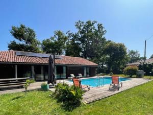 Hồ bơi trong/gần Villa à Soustons - 8 pers, animaux admis - FR-1-857-59