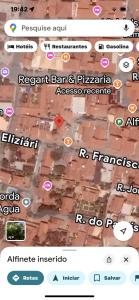 a screenshot of a cell phone with a map at Pé na festa in Aracati