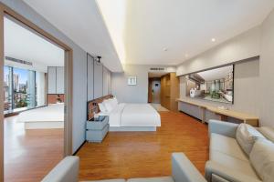 Posezení v ubytování Elong Ruige, Dafosi Branch, Beijing Road Pedestrian Street, Guangzhou + 24 fotografií