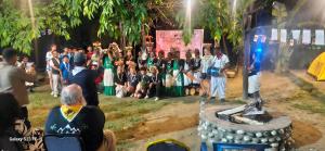 a group of people posing for a picture at a event at Narayani view resort in Bharatpur