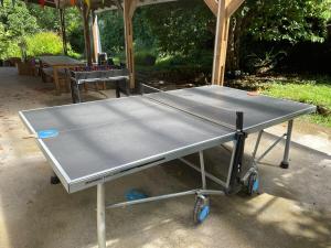 a ping pong table with a ping pong ball on it at Kaz coco mango in Basse-Terre