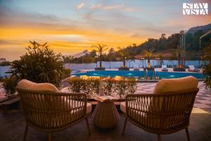 Naturlandskabet i nærheden af villaen