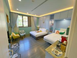 Postel nebo postele na pokoji v ubytování Puli Story House