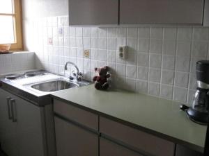 Küche/Küchenzeile in der Unterkunft Ferienwohnung Stickler