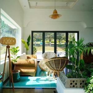 Et opholdsområde på The Scent Boutique Dalat Hotel