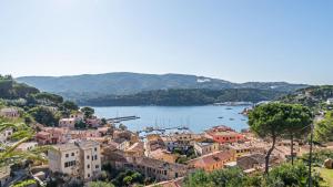 uitzicht op een stad en een waterlichaam bij Il Porto 19 - Goelba in Porto Azzurro
