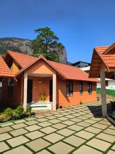 Nespecifikovaný výhled na hory nebo výhled na hory při pohledu z vily