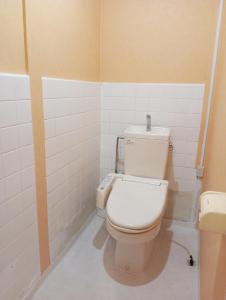 ein Badezimmer mit Toilette und Waschbecken in der Unterkunft marusan houseマルさんの家 in Osaka