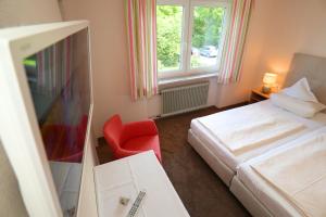 Postel nebo postele na pokoji v ubytování Landhaus Friede + 10 fotografií