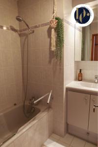 Et badeværelse på Chalet en Provence avec terrasse dans le village