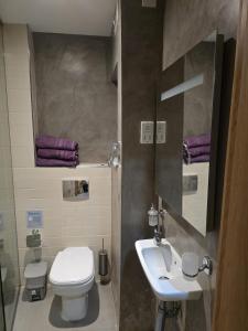 Et badeværelse på Birgu Seafront 3 Bedroom Apartment + 20 billeder