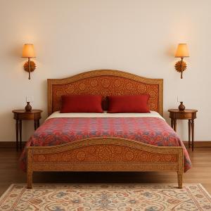 Ένα ή περισσότερα κρεβάτια σε δωμάτιο στο Seclude Hampi 1800