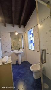 un bagno con un water e un lavandino di La Ayalguina, Selnatur a Mestas de Con Altre 16 foto