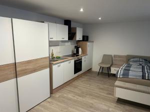 Kuchyň nebo kuchyňský kout v ubytování Schwarzwald-Apartments-Vogel