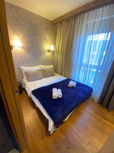 Postel nebo postele na pokoji v ubytování Zlatibor Golden Lux Apartment