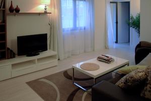Телевизор и/или развлекательный центр в 3-Apartament full equiped, next to Mobile Congres