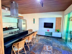 Køkken eller tekøkken på Casa de Temporada 3 Quartos - Coruripe AL