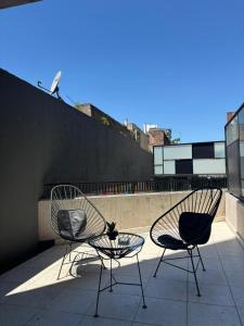 En balkon eller terrasse på Moderno Loft - Piscina y solarium!