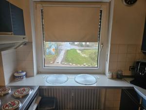 Kuchyň nebo kuchyňský kout v ubytování Gemütliche 2-Zimmer-Ferienwohnung mit Wohnzimmer, Dusche & Küche, Schlafzimmer + 4 fotografie