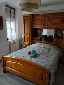 Postel nebo postele na pokoji v ubytování Escale de Cravant