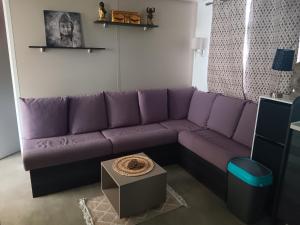 Et opholdsområde på Mobilhome a la deco zen camping sur soulac