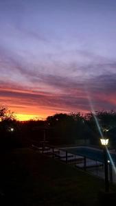 Solopgangen eller solnedgangen set fra feriehuset