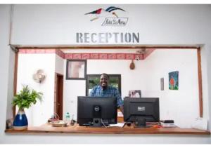 Ο χώρος του λόμπι ή της ρεσεψιόν στο Hotel La Marsu