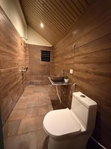 een badkamer met toilet en wastafel bij Meraki Cottage in Darjeeling