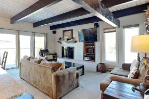 a living room with two couches and a fireplace at Timberline Condominiums 3 Bedroom Standard Unit D2A in Snowmass Village