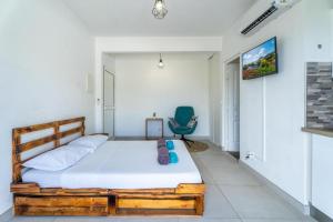 Postel nebo postele na pokoji v ubytování Studio Diamond