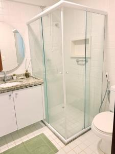 Koupelna v ubytování Apartamento Pé na área Praia do forte