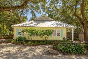 a small yellow house with a tin roof at 1126 Park Lane in Demere Park
