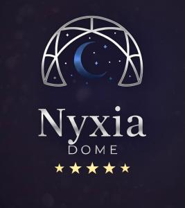a logo for the nynalia dome with stars at Nyxia Dome in Caravaca de la Cruz
