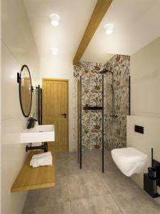 Koupelna v ubytování Apartmány Lúčny Raj