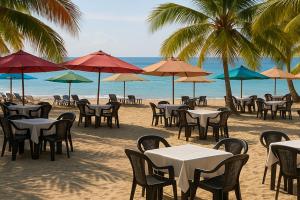 En strand i nærheden af lejligheden