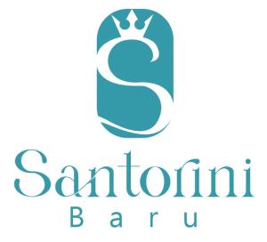 Et logo, certifikat, skilt eller en pris der bliver vist frem på Santorini Barú
