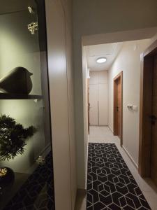 a hallway with a hallway with a door and a hallway at Tara Breeze Apartments in Kolašin