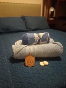 En eller flere senge i et værelse på Hotel Casa del Peregrino